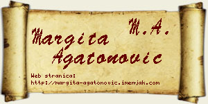 Margita Agatonović vizit kartica